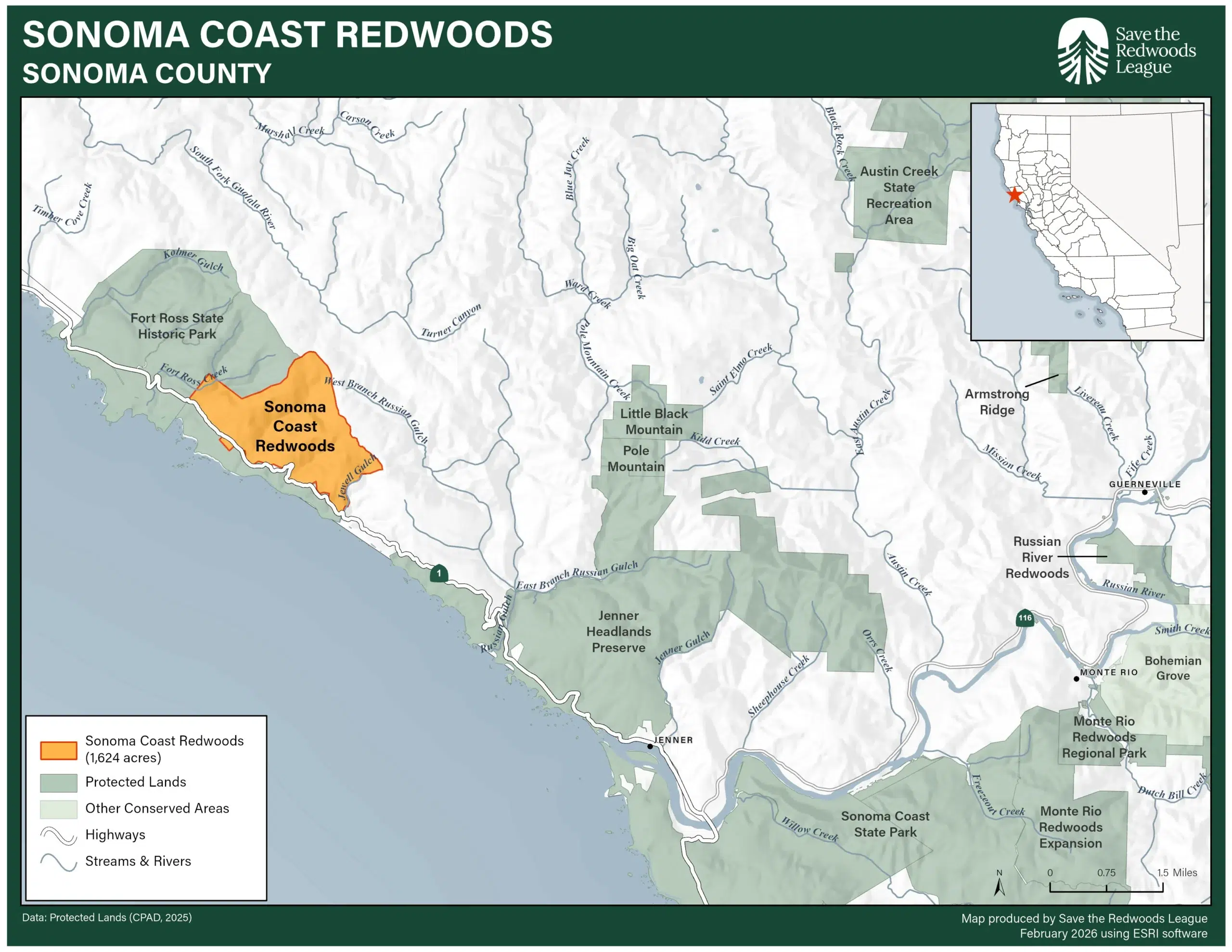 sonoma coast redwoods map 2026