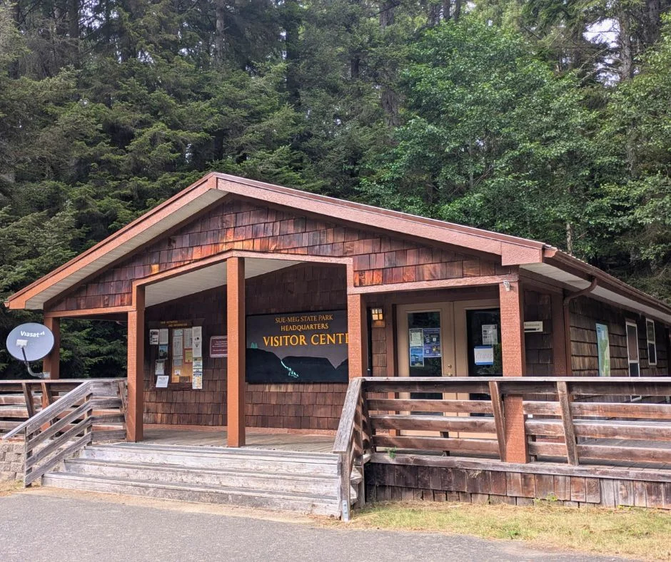 State park visitors center exterior and entrance.